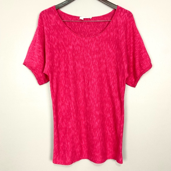 Eileen Fisher Linen Blend Tunic Top Women’s Size XS Scoop Neck Short Sleeve Knit - Picture 1 of 6